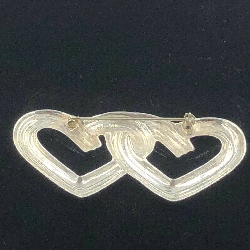 Sterling Silver MEXICO TAXCO Hearts Brooch - Picture 8 of 9
